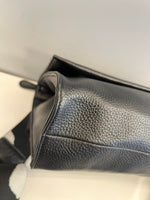 イアパピヨネ ear PAPILLONNER ワイドテープショルダーバッグ 黒無地×ダルメシアン柄テープ レザーバッグ バッグ レディースバッグ ショルダーバッグ・メッセンジャーバッグ ブラック 101bag-194