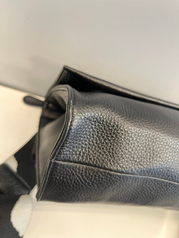 イアパピヨネ ear PAPILLONNER ワイドテープショルダーバッグ 黒無地×ダルメシアン柄テープ レザーバッグ バッグ レディースバッグ ショルダーバッグ・メッセンジャーバッグ ブラック 101bag-194