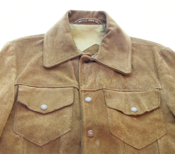 ショット SCHOTT 70's RANCHER by Schott Bros. スエード 3rdタイプ ヌバックジャケット 茶 38 ジャケット ブラウン 103MT-1489