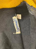 ヴィンテージ vintage 60's～ 60年代 LIPPMANS ウール スタジャン バーシティジャケット アワードジャケット インディアンヘッド 袖レザー ツートン イエロー 42 ジャケット ネイビー 101MT-5453