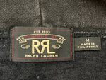 ダブルアールエル RRL Marine Hoodie Sweat マリン フーディー スウェット 黒 パーカ ボーダー ブラック Mサイズ 104MT-2055