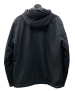 ストーンアイランド STONE ISLAND SOFT SHELL-R ソフトシェル Primaloft プリマロフト 中綿 ナイロン ブルゾン ダブルジップ フーディー 黒 ジャケット ロゴ ブラック Mサイズ 104MT-726