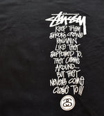 ステューシー STUSSY William Shakespeare ウィリアム・シェイクスピア MADE in MEXICO メキシコ製 SSリンクロゴ ストックロゴ ロンT ブラック Lサイズ 103MT-2987