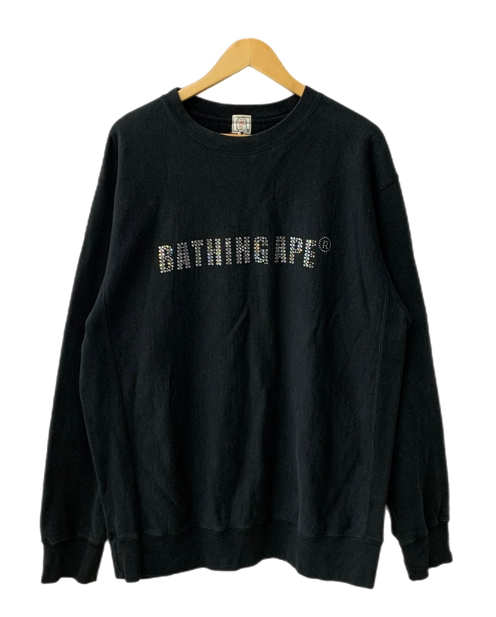 ア ベイシング エイプ A BATHING APE スワロフスキーロゴスウェット 