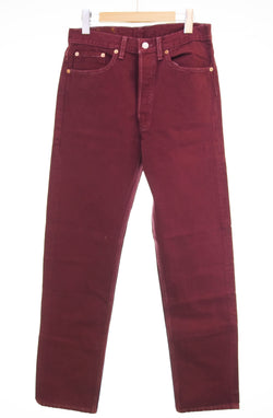 リーバイス Levi's 90's 90年代 米国製 USA カラーデニムパンツ ワインレッド 32 34 201-0651  デニム 32 103MB-688