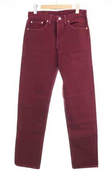 リーバイス Levi's 90's 90年代 米国製 USA カラーデニムパンツ ワインレッド 32 34 201-0651  デニム 32 103MB-688
