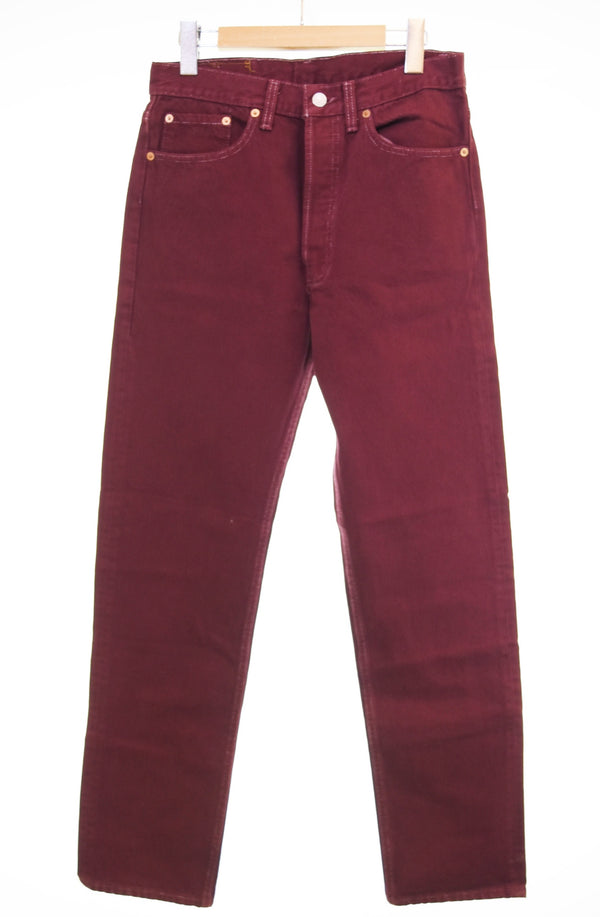 リーバイス Levi's 90's 90年代 米国製 USA カラーデニムパンツ ワインレッド 32 34 201-0651  デニム 32 103MB-688
