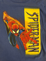 ヴィンテージ vintage 90s ©1998 Spider-Man スパイダーマン アメコミ キャラT US古着 シングルステッチ 青 USキッズL L(14/16) Tシャツ ブルー 101MT-4829