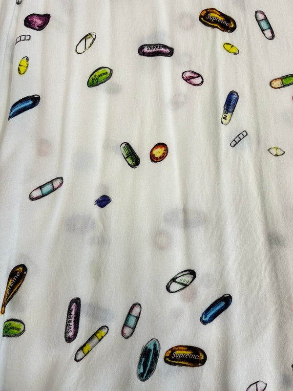 シュプリーム SUPREME Pills Rayon Shirt ピルスレーヨンシャツ 白 半袖シャツ ホワイト Mサイズ 101MT-4478