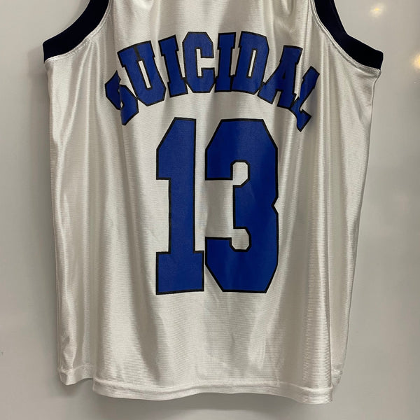 【曜日割引対象外】 ヴィンテージ vintage 90's Suicidal Tendencies バスケットジャージ ゲームシャツ USA製 ノースリーブ ホワイト Mサイズ 201MT-4409 VB