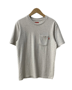 シュプリーム SUPREME ポケット Tシャツ Pocket Tee 霜降りグレー ロゴ Sサイズ 201MT-2518