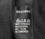 ヴェトモン VETEMENTS 18SS Tape Hoodie WSS18TR26 テープ デザイン スウェット プルオーバー パーカー  WSS18TR26  XS パーカ ブラック SSサイズ 103MT-2437