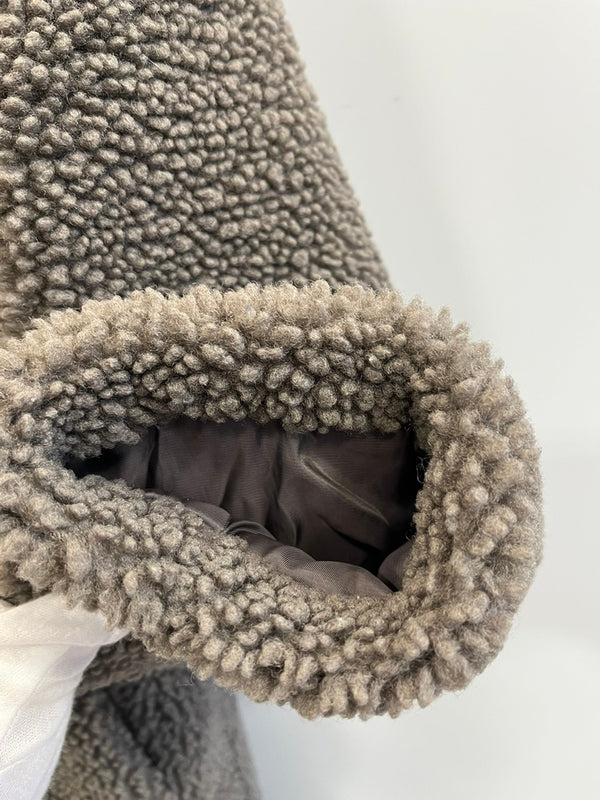 ザラ ZARA テディベアコート テディコート ボア ジャケット  ジャケット グレー USA S 101LT-198