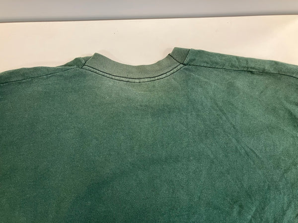 US US古着 90's 90年代 FRUIT OF THE LOOM MADE IN USA アメリカ製 ガーフィールド Garfield キャラクター アニメ グラフィック プリント XL Tシャツ グリーン LLサイズ 101MT-3917
