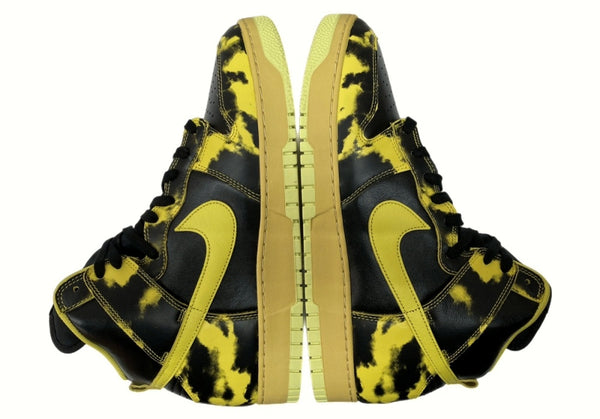 ナイキ NIKE 21年製 DUNK HI 1985 SP YELLOW ACID WASH ダンク ハイ イエロー アシッド ウォッシュ シューズ 黄 黒 DD9404-001 メンズ靴 スニーカー ブラック サイズ 32 104S-674