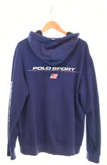 ラルフローレン RalphLauren 90s POLO SPORT アームロゴ グラフィック フーディー 90's 茄子紺  KK-RS-NA-0962 パーカ パープル Lサイズ 103MT-2596
