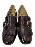 ファビオルスコーニ FABIO RUSCONI GIADA300 ソフトエナメル チャンキーヒール レディース靴 パンプス ワインレッド 37 23.5cm 601sh-5