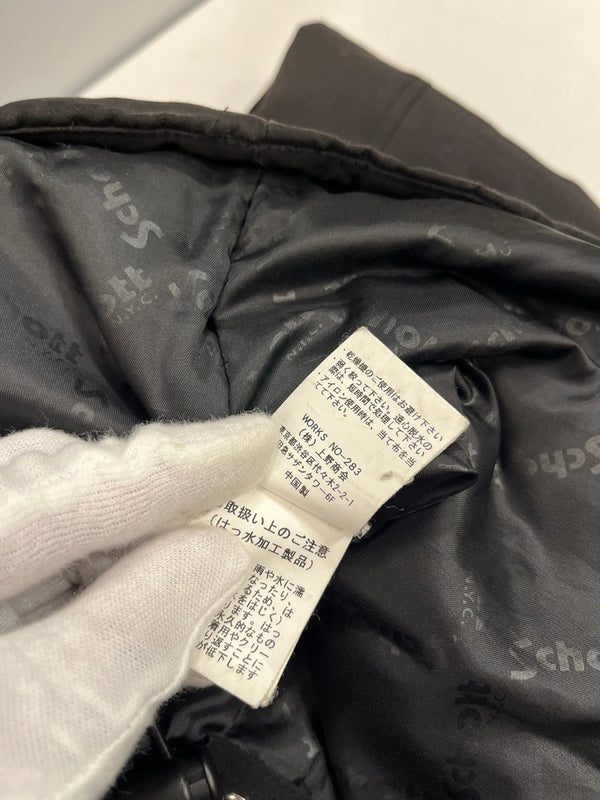 ショット SCHOTT SNORKEL DOWN PARKA シュノーケルダウンダウンジャケット 黒 ファー部分欠品 ジャケット ブラック Sサイズ 101MT-5374