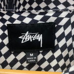 ステューシー STUSSY Psychedelic Checker Shirt 半袖シャツ ホワイト Mサイズ 201MT-3906
