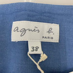 アニエスベー agnes b. ロングスカート リネンスカート 0761UAF9 スカート ブルー 201LB-102