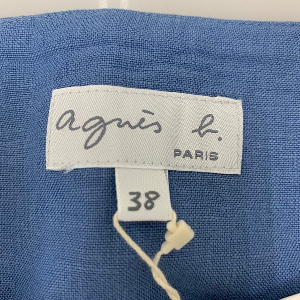 アニエスベー agnes b. ロングスカート リネンスカート 0761UAF9 スカート ブルー 201LB-102