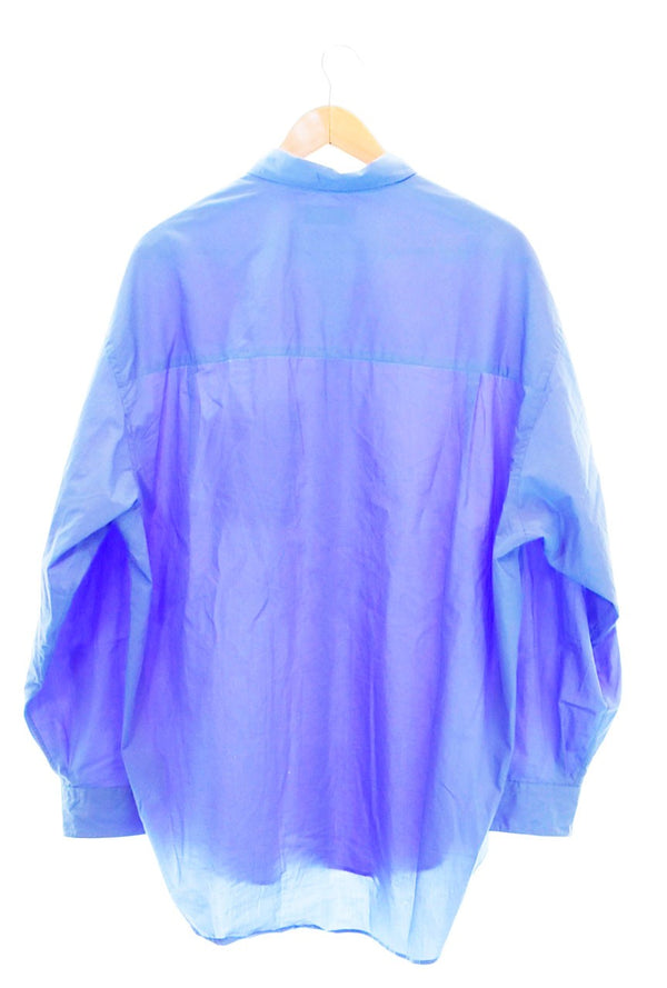 グラフペーパー Graphpaper Broad L／S Oversized Regular Collar Shirt レギュラーカラーシャツ GM241-50001B 1 長袖シャツ ブルー 103MT-1109