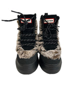 ハンター HUNTER ANKLE FAUXFER HEEL アンクルフォーファー ヒールブーツ 防水 黒 WFP1107LPR レディース靴 ブーツ その他 ブラック UK3(参考サイズ約22cm) 101sh-2086