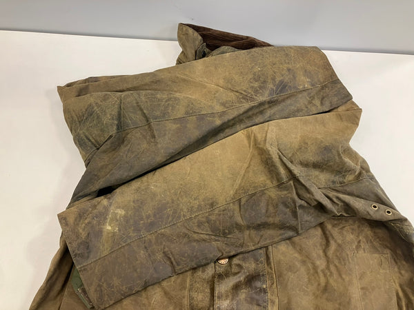 バブアー BARBOUR 90's 90年代 3ワラント NORTHUMBRIA ノーザンブリア ワックス コットン オイルドジャケット ハーフコート VINTAGE ヴィンテージ ジャケット カーキ 101MT-5237