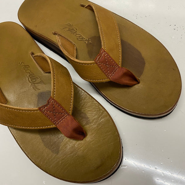 【曜日割引対象外】 リアルマッコイズ THE REAL McCOY'S LEATHER ARCHED SANDAL MA24011 メンズ靴 サンダル ビーチサンダル ブラウン Mサイズ 201-shoes1449 VB