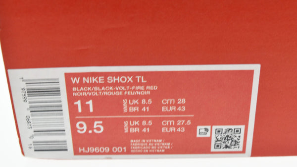ナイキ NIKE WMNS SHOX TL ウィメンズ ショックス TLボルトファイヤーレッド スニーカー HJ9609-001 メンズ靴 スニーカー ブラック 28cm 103S-861