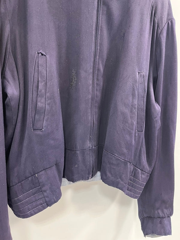 ヴィンテージ vintage 50s 50's 50年代 レーヨン ギャバジンジャケット 絣 かすり ギャバ SERVAL ZIPPER VINTAGE ヴィンテージ 青 ジャケット ブルー 101MT-5198