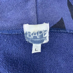 アベイシングエイプ A BATHING APE sta スター ジップアップ スウェット パーカー ブルー Lサイズ 201MT-4311