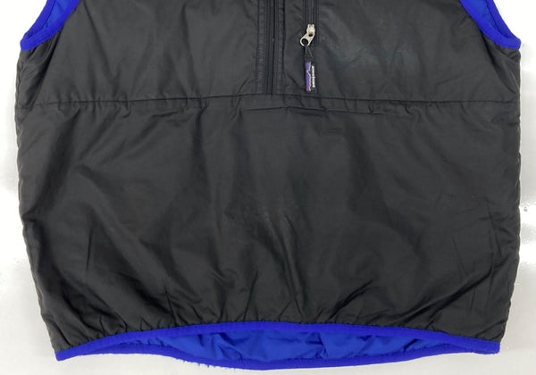 パタゴニア Patagonia PUFFBALL VEST パフボール ベスト ハーフジップ アウトドア 青 黒 ベスト ロゴ ブラック Sサイズ 104MT-2198