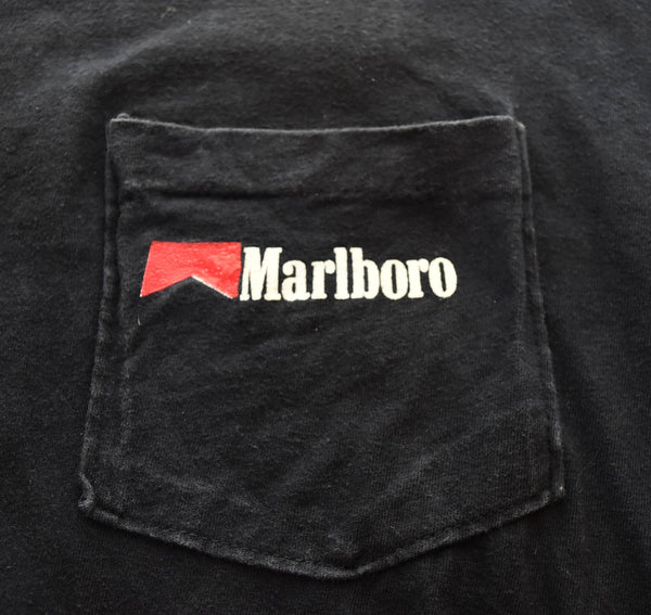ヴィンテージ Vintage マルボロ Marlboro カウボーイ ポケット Tシャツ COWBOY Pocket Tee 90's Made in USA 90年代 90s シングルステッチ Tシャツ ブラック 103MT-2876