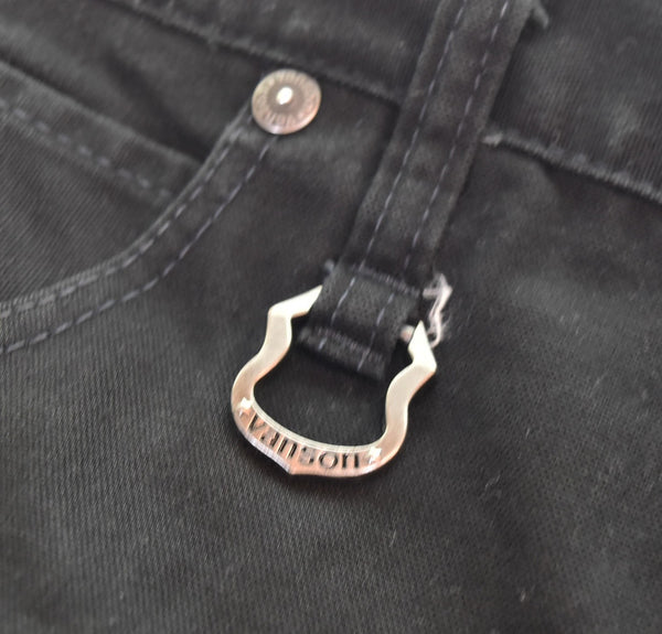 バンソン  VANSON  ダック ワークパンツ シンチバック ボトムスその他 ブラック 34 103MB-663