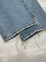 ダブルアールエル RRL 90s DENIM PANTS デニム パンツ ボタンフライ ジーパン ジーンズ USA製 Ralph Lauren インディゴ 青 ロゴ R002 デニム ブルー サイズ 34 104MB-223