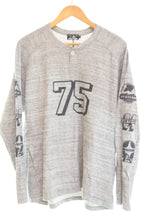 ヒステリックグラマー HYSTERIC GLAMOUR ヘンリーネック 長袖カットソー 02182CS02 ロンT グレー Lサイズ 103MT-3133