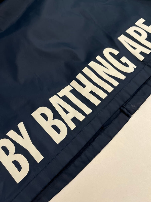 ア ベイシング エイプ A BATHING APE コーチジャケット ナイロンジャケット ロゴ   001GDD201001X ジャケット ネイビー Lサイズ 101MT-4925
