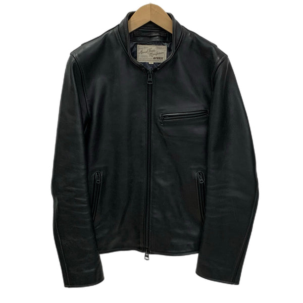 アヴィレックス AVIREX レザー シングルライダース 6141057 ジャケット ブラック Mサイズ 201MT-4689