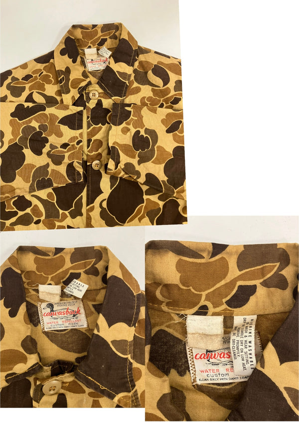 ヴィンテージ vintage 60's 60年代 Canvasback ダックハンターカモ ハンティングジャケット カバーオール ジャケット ベージュ 101MT-5031