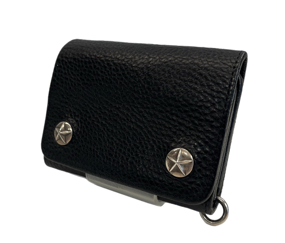 キャリー CALEE SILVER STAR CONCHO FLAP LEATHER HALF WALLET