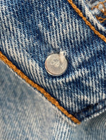 バウワウ BOWWOW REMAKE DENIM PANTS リメイク デニム パンツ 再構築 ボタンフライ ジャージ ジーンズ ズボン 青 黒 無地 BW1801-WLP デニム ブルー Mサイズ 104MB-159
