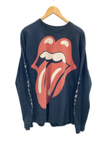 バンドTシャツ BAND-T 2005 The Rolling Stones ローリングストーンズ tongue and lip logo タンアンドリップ バンT 古着 ロンT プリント ブラック Lサイズ 101MT-2493