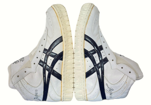 アシックス asics 98年製 JAPAN PRO SL バスケット ボール シューズ αGEL ハイカット 白 TBF037 メンズ靴 スニーカー ホワイト 25cm 104-shoes350