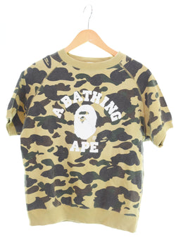 アベイシングエイプ A BATHING APE  カモ柄 猿 迷彩 半袖Tシャツ カーキ Tシャツ カーキ Sサイズ 103MT-2251