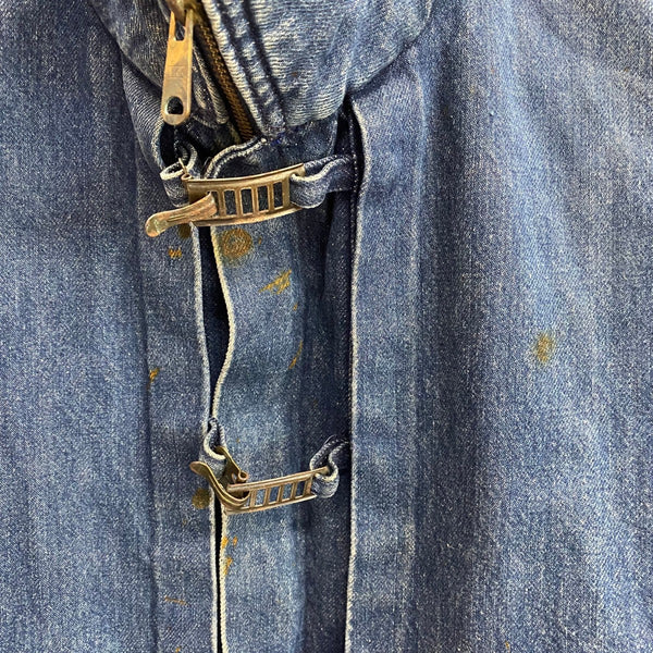 【曜日割引対象外】 リー Lee 80's ファイヤーマンジャケット デニムジャケット カナダ製 ジャケット ブルー 201MT-4854 VB