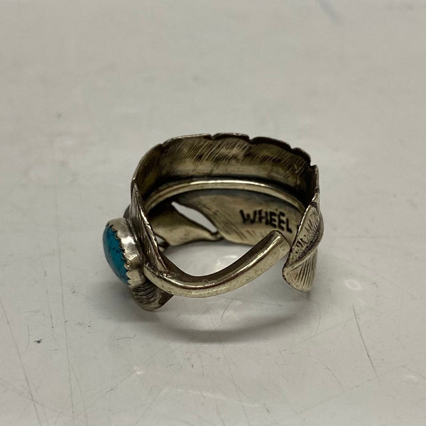【曜日割引対象外】 【中古】ホイールワークス WHEEL WORKS フェザー ターコイズ 10号 メンズジュエリー・アクセサリー 指輪・リング シルバー 201goods-682 VB