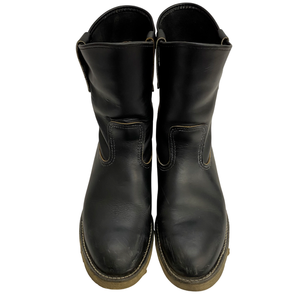 【曜日割引対象外】 レッドウィング RED WING 90's 97年製 茶芯 7E 箱付き 8169 メンズ靴 ブーツ ペコスタイプ ブラック 25.5cmサイズ 201-shoes1556 VB
