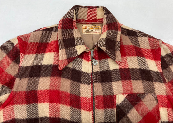 ヴィンテージ vintage 40's～ 40年代 Shanhouse ブロックチェック ウール カバーオール スポーツジャケット アウター片ツメ CROWN バネクラウン  サイズ不明 ジャケット チェック マルチカラー 104MT-1042