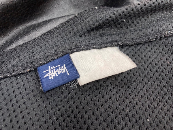 ステューシー STUSSY OLD オールド 紺タグ ジップアップ ナイロン ジャケット 黒 - ジャケット 無地 ブラック 104MT-2083